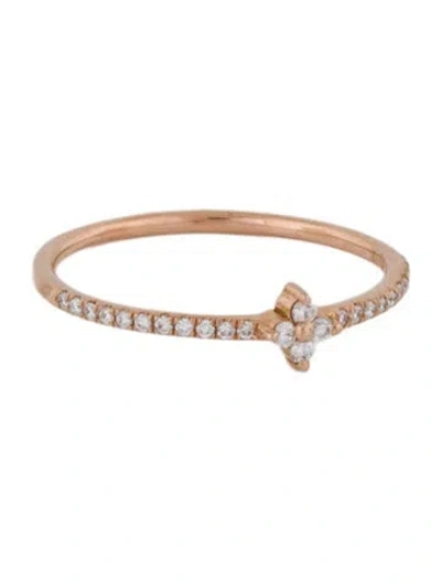 Pre-owned Bony Levy 18k Diamond Stacking Band In Multi