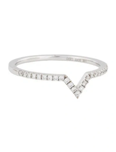Pre-owned Bony Levy 18k Diamond Stacking Band In Multicolor