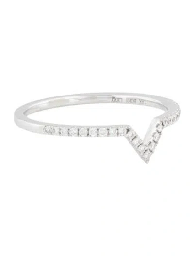 Pre-owned Bony Levy 18k Diamond Stacking Band In Multicolor