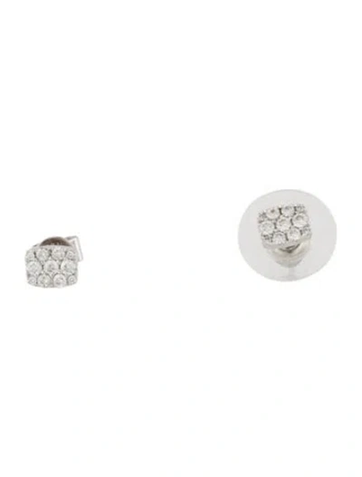 Pre-owned Bony Levy 18k Diamond Stud Earrings In Multi