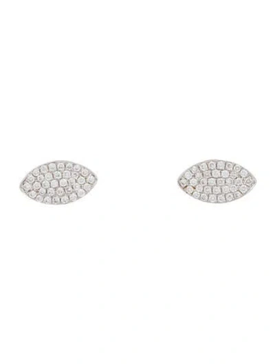 Pre-owned Bony Levy 18k Diamond Stud Earrings In Multi