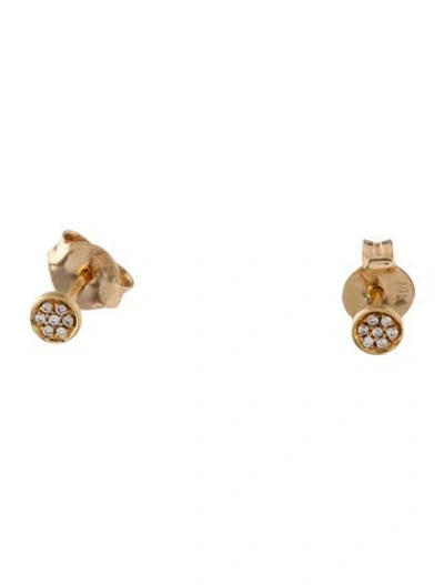 Pre-owned Bony Levy 18k Diamond Stud Earrings In Multi