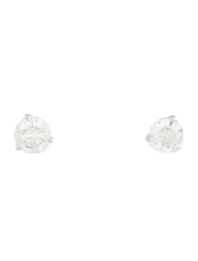 Pre-owned Bony Levy 18k Diamond Stud Earrings In Multi