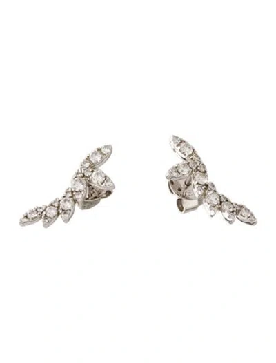 Pre-owned Bony Levy 18k Diamond Stud Earrings In Multicolor