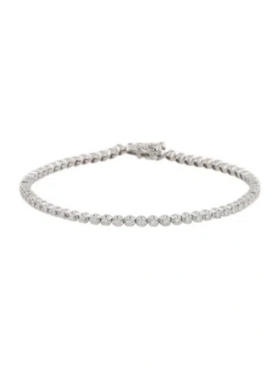 Pre-owned Bony Levy 18k Diamond Tennis Bracelet, 6.75" In Multi