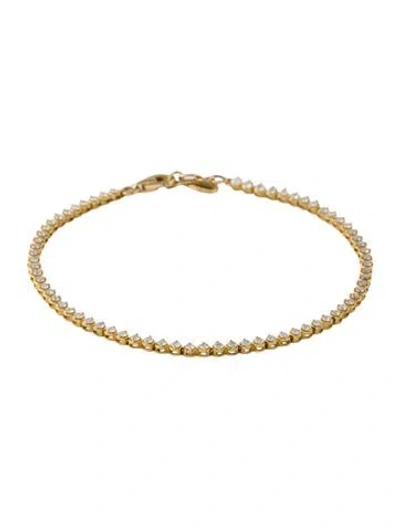Pre-owned Bony Levy 18k Diamond Tennis Bracelet, 6.75" In Multicolor