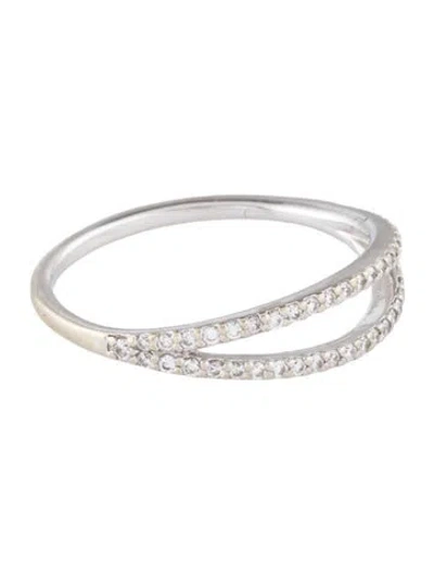 Pre-owned Bony Levy 18k Diamond Two-row Ring In Multi