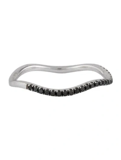 Pre-owned Bony Levy 18k Diamond Wavy Stacking Ring In Multicolor