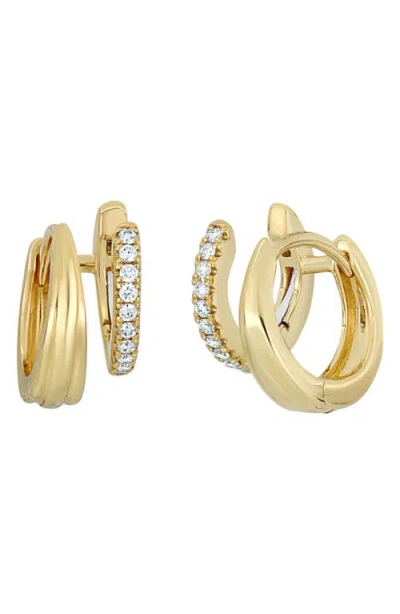 Bony Levy 18k Gold & Diamond Layered Hoop Earrings