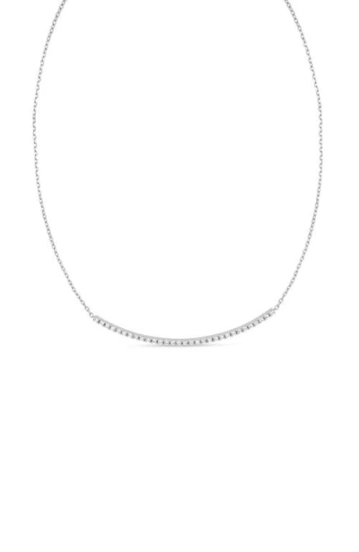 Bony Levy 18k Gold Audrey Diamond Curve Bar Necklace In Metallic