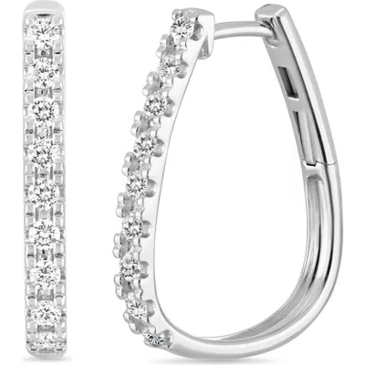 Bony Levy 18k Gold Audrey Diamond Hoop Earrings In Silver
