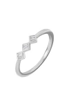 Bony Levy 18k Gold Baguette Cut Diamond Band Ring In Silver