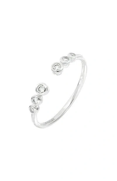 Bony Levy 18k Gold Bezel Set Diamond Band Ring In Silver