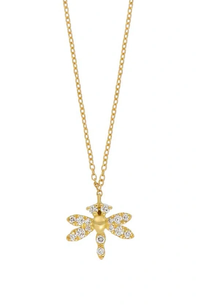 Bony Levy 18k Gold Diamond Dragonfly Pendant Necklace