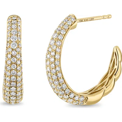 Bony Levy 18k Gold Diamond Hoop Earrings