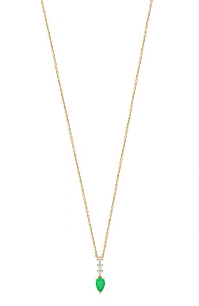 Bony Levy 18k Gold El Mar Emerald & Diamond Pendant Necklace
