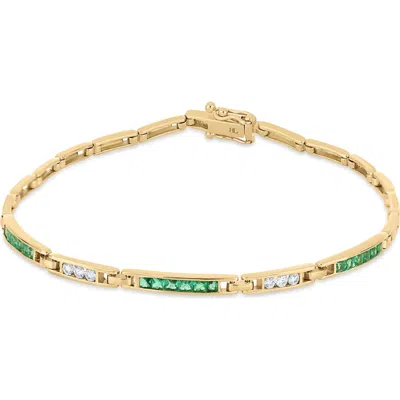 Bony Levy 18k Gold El Mar Gemstone And Natural Diamond Line Bracelet