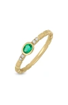 Bony Levy 18k Gold El Mar Gemstone And Natural Diamond Stackable Ring