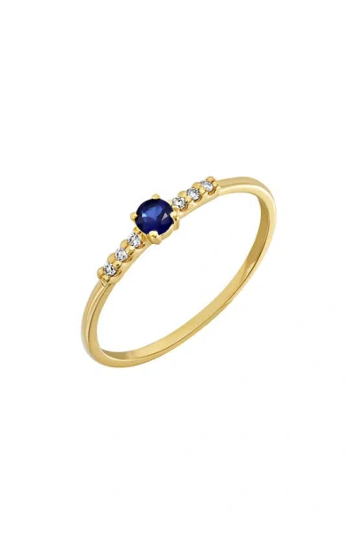 Bony Levy 18k Gold El Mar Sapphire & Diamond Stackable Ring