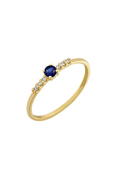 Bony Levy 18k Gold El Mar Sapphire & Diamond Stackable Ring In 18k Yellow Gold
