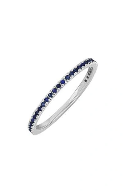 Bony Levy 18k Gold El Mar Semiprecious Pavé Ring In 18k White Gold - Sapphire