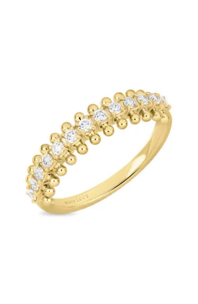 Bony Levy 18k Gold Florentine Natural Diamond Stackable Ring
