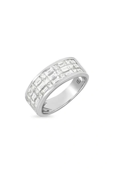 Bony Levy 18k Gold Gatsby Diamond Wide Ring In 18k White Gold/diamond