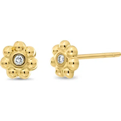 Bony Levy 18k Gold Icon Diamond Flower Stud Earrings