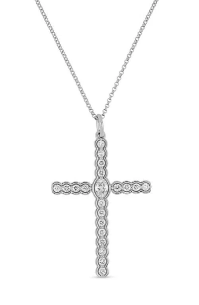 Bony Levy 18k Gold Liora Diamond Cross Pendant Necklace In Pink