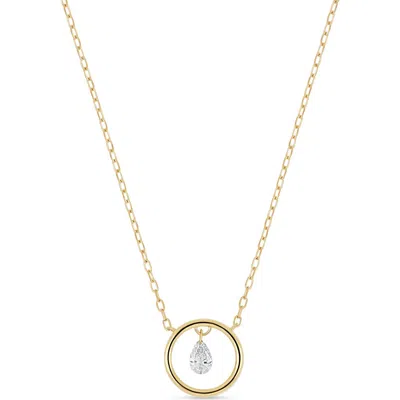Bony Levy 18k Gold Liora Natural Dancing Diamond Circle Pendant Necklace