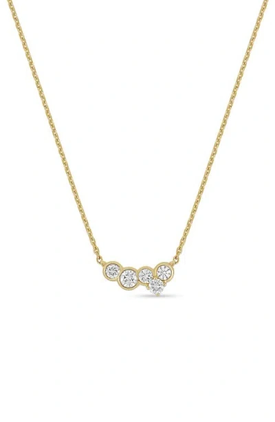 Bony Levy 18k Gold Monaco Diamond Bezel Pendant Necklace In Gray