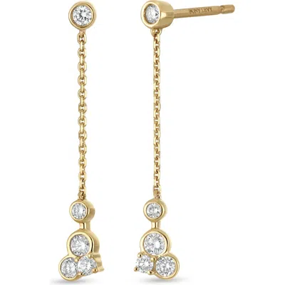 Bony Levy 18k Gold Monaco Diamond Chain Drop Earrings In Pattern