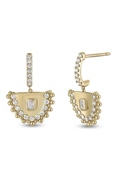 Bony Levy 18k Gold Mykonos Diamond Drop Earrings, 21mm
