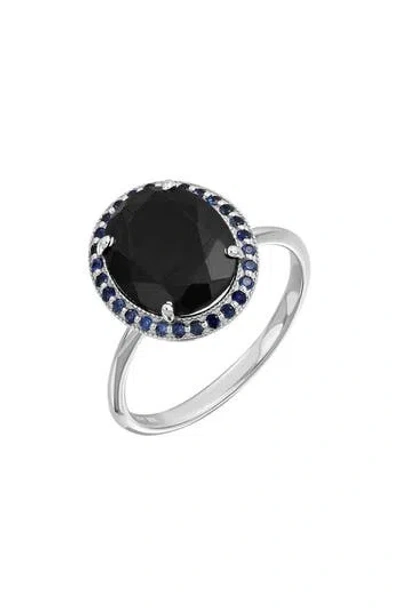Bony Levy 18k Gold Oval Cut Blue Sapphire Ring In 18k White Gold