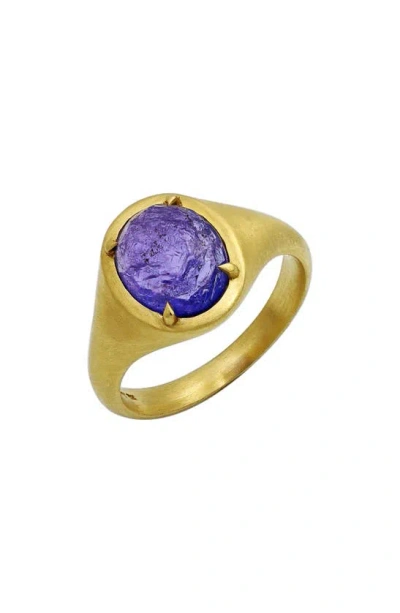 Bony Levy 18k Gold Oval Tanzanite Ring