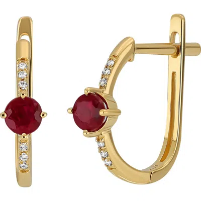Bony Levy 18k Gold Pavé Diamond Hoop Earrings