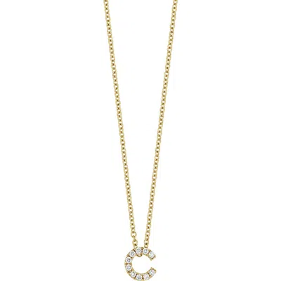Bony Levy 18k Gold Pavé Diamond Initial Pendant Necklace