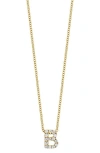 Bony Levy 18k Gold Pavé Diamond Initial Pendant Necklace In 18k Yellow Gold - B