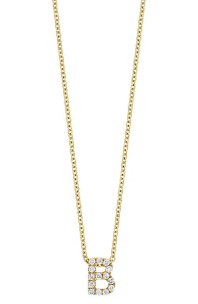 Bony Levy 18k Gold Pavé Diamond Initial Pendant Necklace In 18k Yellow Gold - B