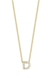 Bony Levy 18k Gold Pavé Diamond Initial Pendant Necklace In 18k Yellow Gold - D