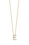 Bony Levy 18k Gold Pavé Diamond Initial Pendant Necklace In 18k Yellow Gold - E