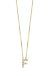 Bony Levy 18k Gold Pavé Diamond Initial Pendant Necklace