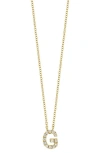 Bony Levy 18k Gold Pavé Diamond Initial Pendant Necklace In 18k Yellow Gold - G