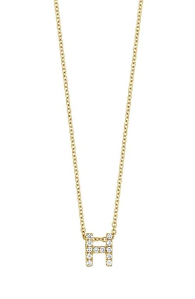 Bony Levy 18k Gold Pavé Diamond Initial Pendant Necklace