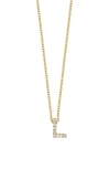 Bony Levy 18k Gold Pavé Diamond Initial Pendant Necklace In 18k Yellow Gold - L