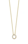 Bony Levy 18k Gold Pavé Diamond Initial Pendant Necklace In 18k Yellow Gold - O