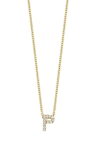 Bony Levy 18k Gold Pavé Diamond Initial Pendant Necklace