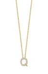 Bony Levy 18k Gold Pavé Diamond Initial Pendant Necklace