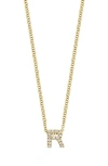 Bony Levy 18k Gold Pavé Diamond Initial Pendant Necklace In 18k Yellow Gold - R