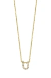 Bony Levy 18k Gold Pavé Diamond Initial Pendant Necklace